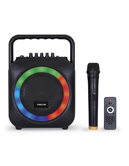 ALTAVOZ PORTATIL C/MICROFONO USB/SD/MP3 BOX-35LED