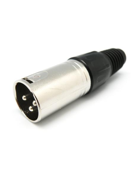 XLR 3P CONECTOR AÉREO MACHO INCLINADO