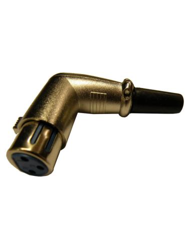 XLR 3P CONECTOR FÊMEA ANTENA INCLINADA