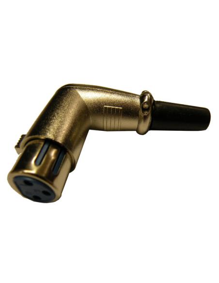 XLR 3P CONECTOR FÊMEA ANTENA INCLINADA