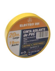 CINTA AISLANTE AMARILLA PVC 19mm 600V 80º C 20m