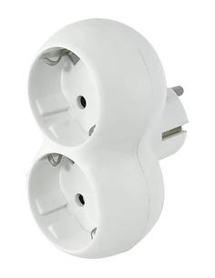 LADRON SCHUKO 2 TOMAS 16A/250V FRONTAL HORIZONTAL