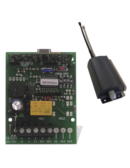 RECEPTOR ROLLING CODE 2 CANALES SRM 433MHz 12/24V