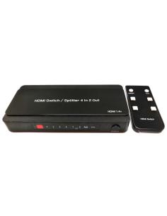 SPLITTER/SWITCH HDMI 4K 4 ENTRADAS-2 SALIDAS