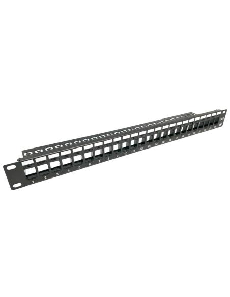PATCH PANEL 24 RJ45 Cat.6 VACIO 1U SCHWARZ