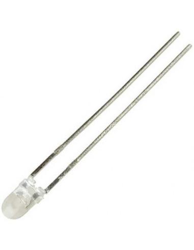 LED 3mm BLANCO CALIDO 3000K 8500mcd 2,6-3,6v 20mA