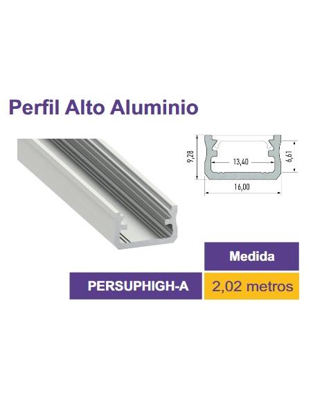 PROFIL ALUMINIUM 2m 16x9,28mm SURFACE PERSUPHIGH