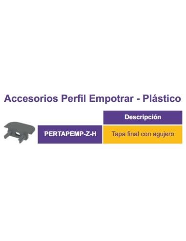 TAMPA DE EXTREMIDADE COM PERFIL REBAIXADO NO ORIFÍCIO