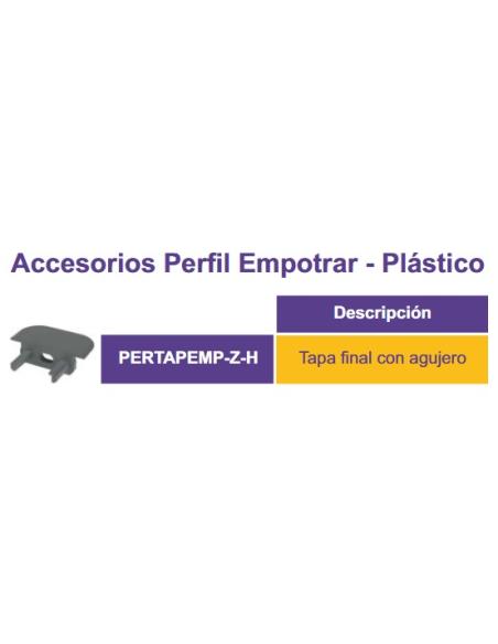 TAMPA DE EXTREMIDADE COM PERFIL REBAIXADO NO ORIFÍCIO