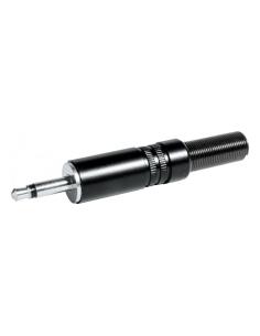 CONECTOR JACK MONO 3,5mm MACHO NEGRO