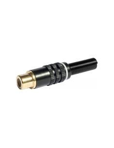 CONECTOR RCA HEMBRA BLANCO Ø6,0mm