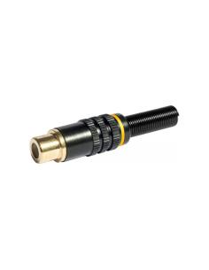 CONECTOR RCA HEMBRA AMARILLO Ø6,0mm