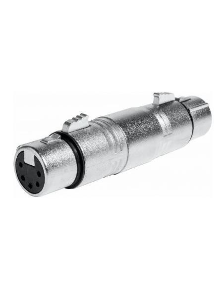 ADAPTADOR XLR FÊMEA DE 5 PINOS PARA FÊMEA XLR DE 5 PINOS