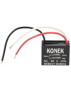 CONDENSADOR DOBLE 1uF+1,5uF 5% 450V CON CABLE