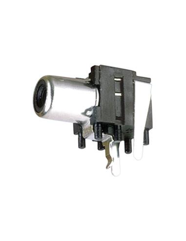 CONECTOR RCA HEMBRA C.I. NEGRO CON DESCONEXION