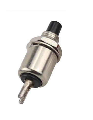 PULSADOR MINIATURA N.A. 250V 1A NEGRO ROSCA Ø5mm