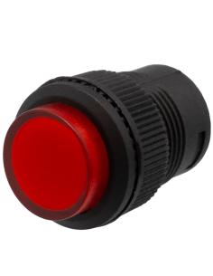 INTERRUPTOR LED 2~3v ON-OFF 4P 3A 250V Ø15mm VERMELL