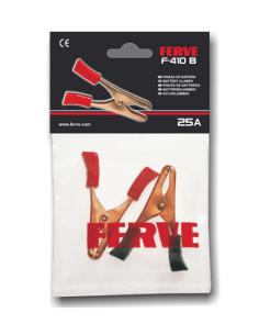 JEU DE PINCE DE BATTERIE 25A 77mm ROUGE/NOIR