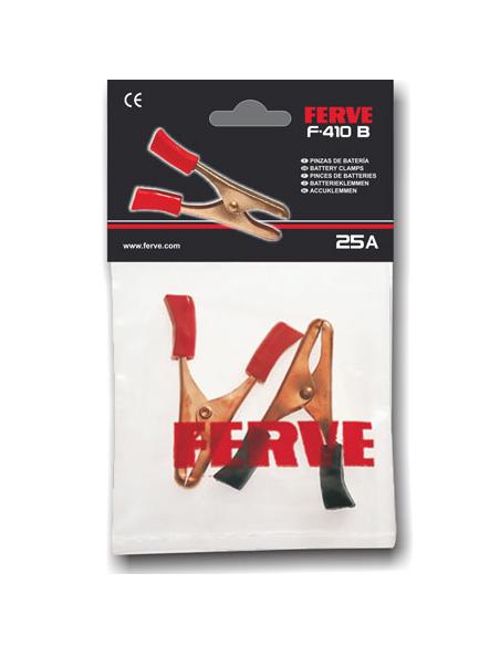 JEU DE PINCE DE BATTERIE 25A 77mm ROUGE/NOIR