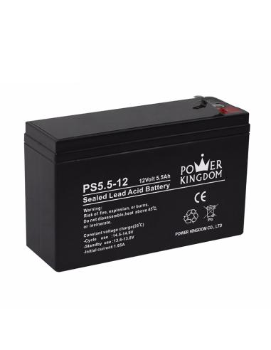 BATERIA DE PLOMO 12V 5,5A 60W 151x51x98mm 1,97Kg