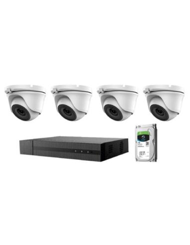 KIT DE CCTV PRÉ-CONFIGURADO 1 DVR 4 CANAIS + HD 1Tb + 4 CÂMARAS