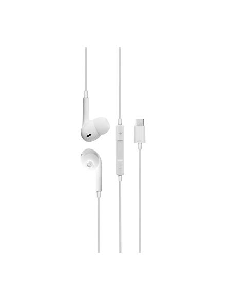AURICULARES SMARTPHONE USB TIPO C DCU BLANCOS