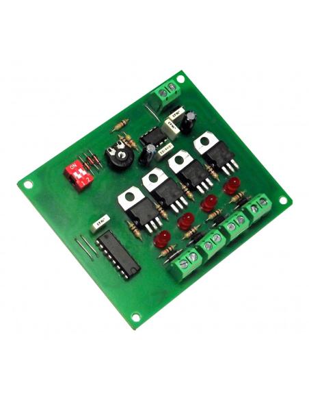 SEQUENCIAL: 4 CANAIS 2Ax4 0,2-12 segundos 12V LS-4