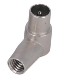 CONECTOR TV MACHO RAPIDO ACODADO A++ IEC Ø9,5mm