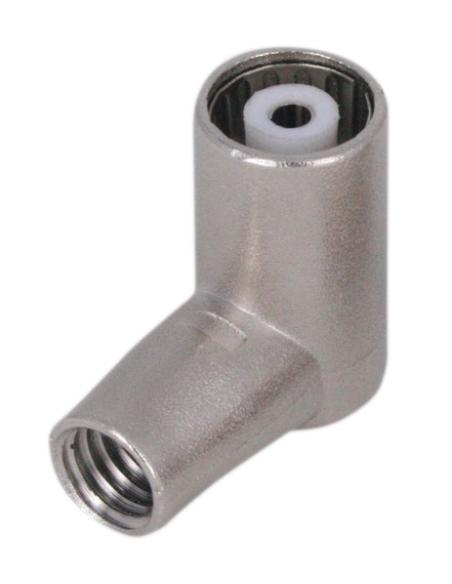 CONECTOR TV HEMBRA RAPIDO ACODADO A++ IEC Ø9,5mm