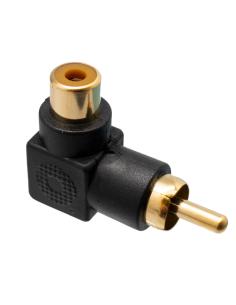 ADAPTADOR RCA MASCLE-FEMELLA ACODAT NEGRE