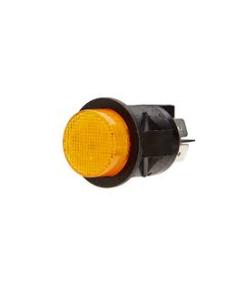 INTERRUPTOR LUMINOSO ON-OFF 220V Ø25mm AMBAR
