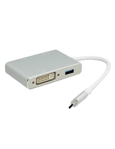 USB-C 3.1 zu HDMI+VGA+DVI+USB 3.0 ADAPTER 15 cm