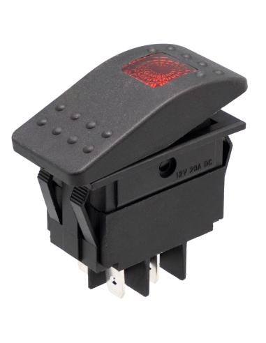 INTERRUPTEUR ROUGE 12V 20A LED POUR VOITURE