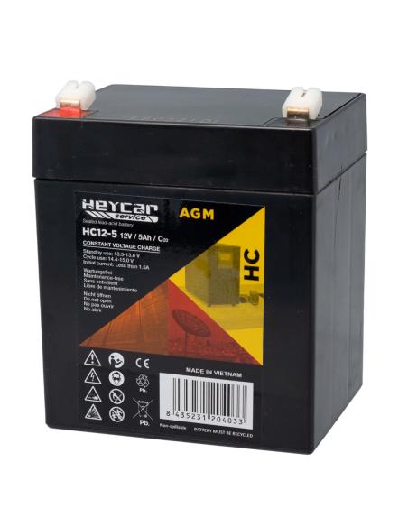 BATERIA DE CHUMBO 12V 5A 90x70x107mm 1,55Kg