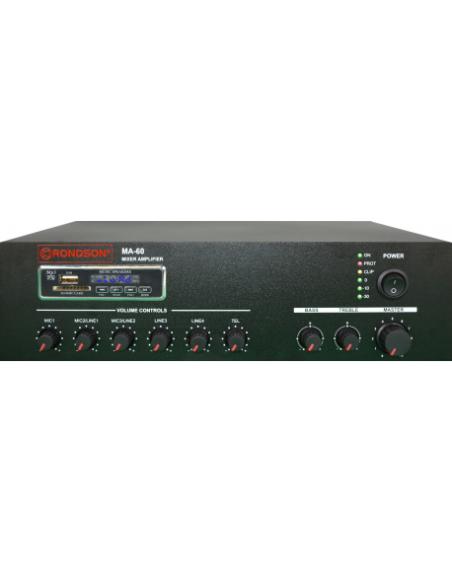 AMPLIFICADOR LINEA 100V RONDSON 120W USB/BT MA-120