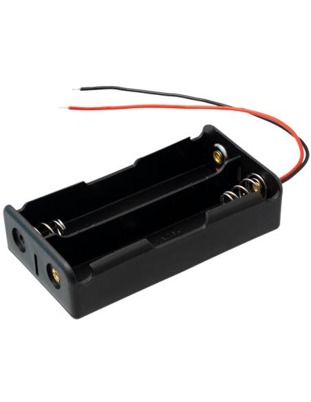 2 PORTE-PILES 18650 AVEC CÂBLE