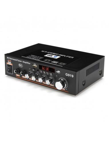 AMPLIFICADOR ESTÉREO G919 DE 80W BT/SD/FM/MIC