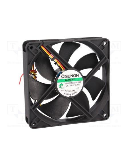 FAN 12Vdc 10W 120x120x38mm 3 FILS