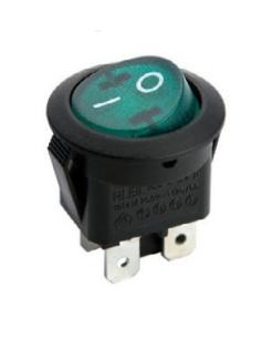 INTERRUPTOR LLUMINÓS 4P ON-OFF 250V 6A VERDA