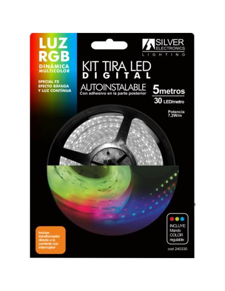 DIGITALES LED-STREIFEN-KIT 5 METER 7,2W/m RGB IP20