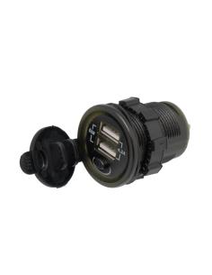 ADAPTADOR 2 x USB C/TAPA IP65 12/24V C/INTERRUPTOR