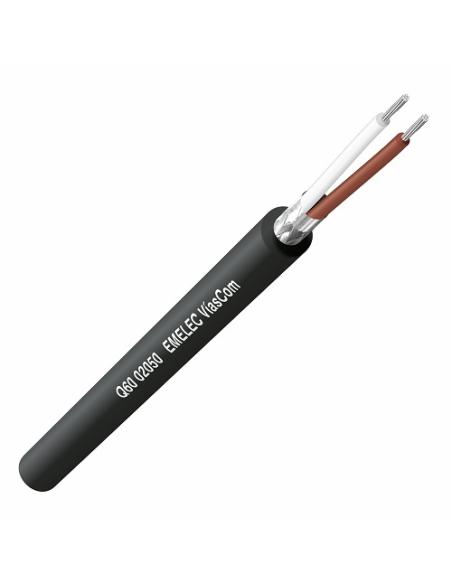 CABLE COMUNICACION APANTALLADO 2x0,50mm NEGRO