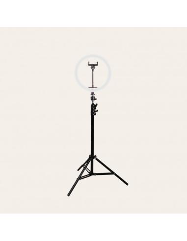ESTÚDIO DE KIT DE LUZ ANELAR TRIPÉ AO VIVO MAX 1,60 METROS KSIX