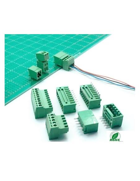 BANDE MÂLE DROITE OUVERTE 2 BROCHES 2,54 mm