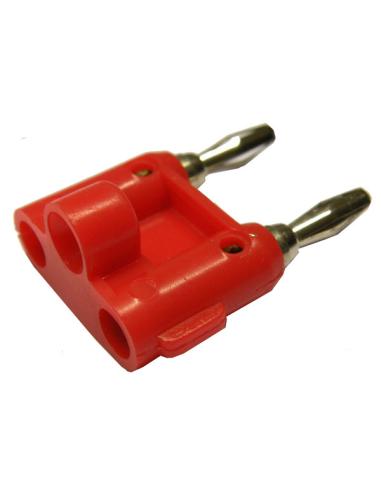 ADAPTADOR DOBLE BANANA MACHO COLOR ROJO