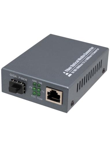 CONVERTIDOR DE MEDIOS OPTICOS MODULO SFP a RJ45