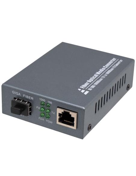 CONVERTIDOR DE MEDIOS OPTICOS MODULO SFP a RJ45