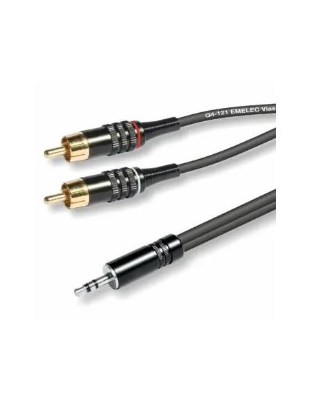 CONEXION JACK 3,5 ESTEREO MACHO-2 x RCA MACHO 1m