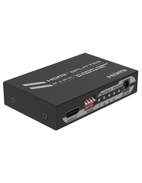 SPLITTER HDMI 1x4 con EDID a 4K@60Hz