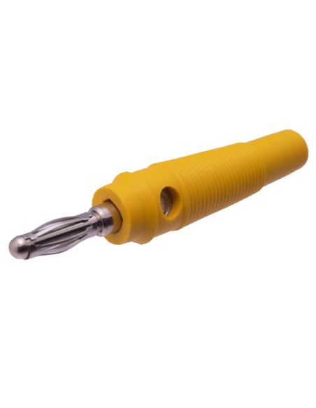 BANANA MACHO 4mm NIQUEL AMARILLA